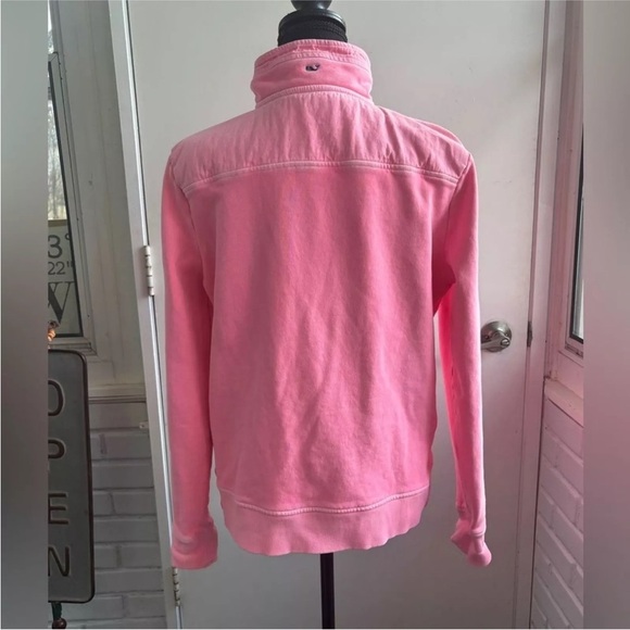 Vineyard Vines Malibu Pink The Shep 3/4 Zip Pullover large coastal preppy golf - Picture 5 of 8